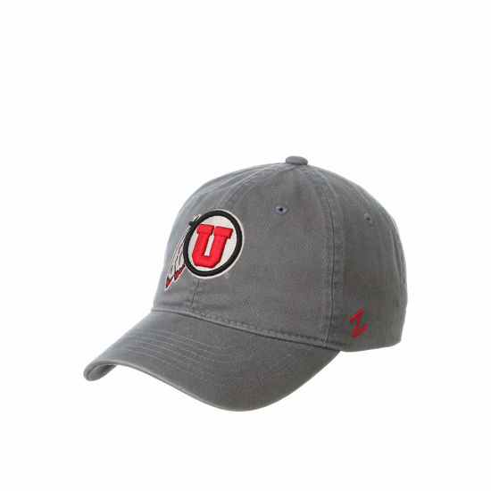 Picture of NCAA Utah Utes Mens Adjustable Scholarship Hat Charcoal, Utah Utes Charcoal, Adjustable, One size