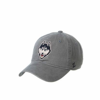 Picture of NCAA Connecticut Huskies Mens Adjustable Scholarship Hat Charcoal, Connecticut Huskies Charcoal, Adjustable, One size