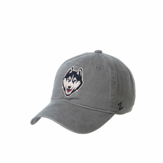 Picture of NCAA Connecticut Huskies Mens Adjustable Scholarship Hat Charcoal, Connecticut Huskies Charcoal, Adjustable, One size