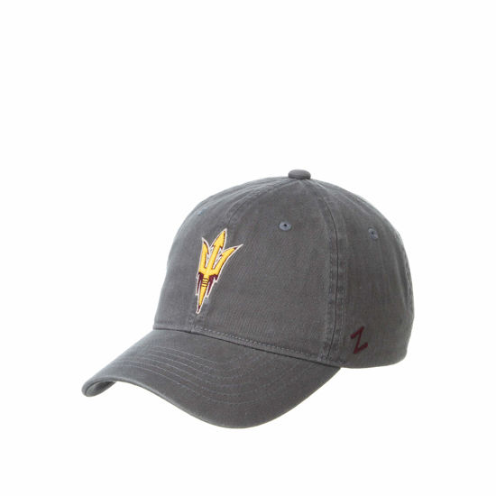 Picture of NCAA Arizona State Sun Devils Mens Adjustable Scholarship Hat Charcoal, Arizona State Sun Devils Charcoal, Adjustable, One size