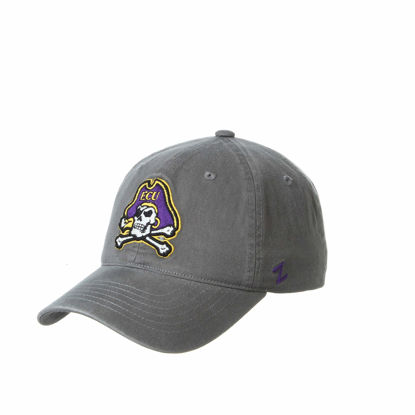 Picture of NCAA East Carolina Pirates Mens Adjustable Scholarship Hat Charcoal, East Carolina Pirates Charcoal, Adjustable, One size