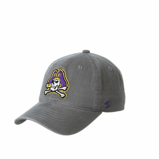 Picture of NCAA East Carolina Pirates Mens Adjustable Scholarship Hat Charcoal, East Carolina Pirates Charcoal, Adjustable, One size