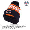 Picture of Ultra Game NFL Official Adults Unisex Super Soft Winter Beanie Knit Hat With Extra Warm Touch Screen Gloves, Chicago Bears, Team Color 1, 1SIZE