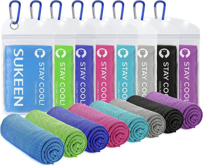 Picture of Sukeen Cooling Towel (40"x12"),Ice Towel,Soft Breathable Chilly Towel,Microfiber Towel for Yoga,Sport,Running,Gym,Workout,Camping,Fitness,Workout & More Activities
