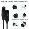 Picture of MIKIZ XLR Male to Female Audio Cables 25ft 2 Packs Premium Balanced Microphone Patch Cords 3-pin