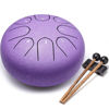 Picture of Steel Tongue Drum Musical Instruments: 6 Inch 8 Notes Metal Hand Drums, Music Gifts for Family Friends (Lavender)