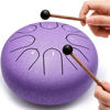 Picture of Steel Tongue Drum Musical Instruments: 6 Inch 8 Notes Metal Hand Drums, Music Gifts for Family Friends (Lavender)
