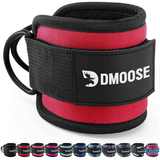 Picture of DMoose ankle straps for working out - One Size Fit with Premium Padding, ankle cable straps, leg kickback ankle strap, Booty Workouts, Leg Extension, Hip Abductors