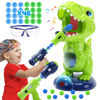 Picture of EagleStone Movable Dinosaur Shooting Toys for Kids,Electronic Target Shooting Games with 2 Pump Gun,48 Balls Party Favor Toys with Score Record, LED & Sound, Dino Toys Gift for Boys and Girls