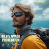 Picture of Foliful 3 Pack Polarized Sports Sunglasses for Men, Mens Sunglasses Wrap Around UV400 Protection for Cycling Fishing Driving
