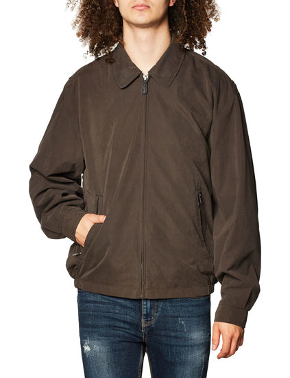 Picture of LONDON FOG Men's Auburn Zip-Front Golf Jacket (Regular & Big Sizes), Dark Brown, X-Large Tall