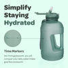 Picture of Hydracy 2.3L BPA-Free Tritan Plastic Water Bottle with Adjustable Shoulder Strap, Spill-Proof Lid, and Convenient Silicon Spout for Hydration on the Go