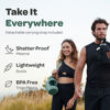 Picture of Hydracy 2.3L BPA-Free Tritan Plastic Water Bottle with Adjustable Shoulder Strap, Spill-Proof Lid, and Convenient Silicon Spout for Hydration on the Go