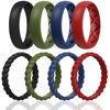 Picture of Egnaro Silicone Wedding Bands Women, Inner Arc Ergonomic Breathable Design Silicone Rubber Wedding Bands Rubber Rings for Women