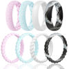 Picture of Egnaro Silicone Wedding Bands Women, Inner Arc Ergonomic Breathable Design Silicone Rubber Wedding Bands Rubber Rings for Women
