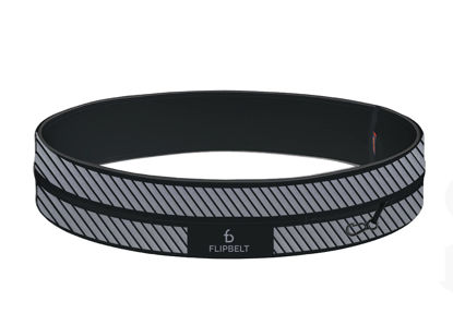 Picture of FlipBelt Reflective Running Belt, Black, Medium