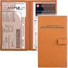 Picture of Auto Insurance and Registration Card Holder - Vehicle Glove Box Document Organizer - Car Essential Paperwork Holder for DMV, AAA, Contact Information Cards - Premium PU Leather Wallet Case - Orange