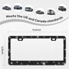 Picture of QUANQIUFEI 1 Pack Bling License Plate Frames, Sparkly Rhinestone Diamond Car License Plate Cover for Women, Stainless Steel Car Accessories with Glitter Crystal Caps (1 Pack Black)