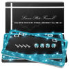 Picture of QUANQIUFEI 2 Pack Bling License Plate Frames, Sparkly Rhinestone Diamond Car License Plate Cover for Women, Stainless Steel Car Accessories with Glitter Crystal Caps (Blue Zircon)