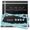 Picture of QUANQIUFEI 2 Pack Bling License Plate Frames, Sparkly Rhinestone Diamond Car License Plate Cover for Women, Stainless Steel Car Accessories with Glitter Crystal Caps (Aqua Bohemica)