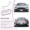 Picture of QUANQIUFEI 2 Pack Bling License Plate Frames, Sparkly Rhinestone Diamond Car License Plate Cover for Women, Stainless Steel Car Accessories with Glitter Crystal Caps (Light Amethyst)