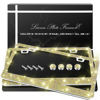 Picture of QUANQIUFEI 2 Pack Bling License Plate Frames, Sparkly Rhinestone Diamond Car License Plate Cover for Women, Stainless Steel Car Accessories with Glitter Crystal Caps (Golden)