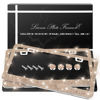 Picture of QUANQIUFEI 2 Pack Bling License Plate Frames, Sparkly Rhinestone Diamond Car License Plate Cover for Women, Stainless Steel Car Accessories with Glitter Crystal Caps (Light Peach)