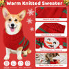 Picture of Christmas Dog Sweaters for Small Large Dogs Girl, Soft Warm Pup Dogs Shirt, Turtleneck Dog Sweaters for Medium Large Dogs, Double Knitting Collar for Outdoor Playing, Warm Dog Cat Clothes Snowman, 2XL