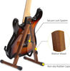 Picture of SNIGJAT Guitar Stand Walnut, Sturdy Acoustic Guitar Stand, Adjustable Electric Guitar Stand, Guitar Display Stand Guitar Floor Stand with Foam Padded, Folding Guitar Stand for Bass Cello Ukulele