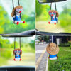 Picture of Cool Swinging Duck Car Hanging Ornament Cute Car Decor Rear View Mirror Accessories Interior for Women Men Teens Truck Rearview Christmas Tree Decorations Things Funny Xmas Gifts for Secret Santa