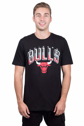 Picture of Ultra Game -NBA Chicago Bulls Mens Arched Plexi Short Sleeve Tee Shirt, Black, XX-Large