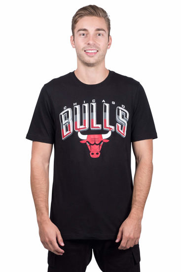 Picture of Ultra Game -NBA Chicago Bulls Mens Arched Plexi Short Sleeve Tee Shirt, Black, XX-Large