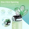 Picture of QLUR Water Bottle with Straw, 27oz Motivational Water Bottles with Time Marker to Drink, Tritan BPA Free, 800ml Sports Water Bottle with Carry Strap LeakProof for School Fitness Outdoor (1Pack)