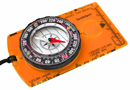 Picture of Orienteering Compass Hiking Backpacking Compass | Advanced Scout Compass Camping Navigation - Boy Scout Compass for Kids | Professional Field Compass for Map Reading - Best TurnOnSport Survival Gifts