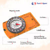 Picture of Orienteering Compass Hiking Backpacking Compass | Advanced Scout Compass Camping Navigation - Boy Scout Compass for Kids | Professional Field Compass for Map Reading - Best TurnOnSport Survival Gifts