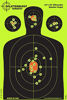 Picture of Splatterburst Targets - 12 x18 inch - Silhouette Splatter Target - Easily See Your Shots Burst Bright Fluorescent Yellow Upon Impact - Made in USA (10 Pack)