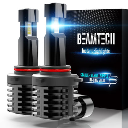 Picture of BEAMTECH 9005 Fog Bulbs Fanless in Line 6500K Pack of 2