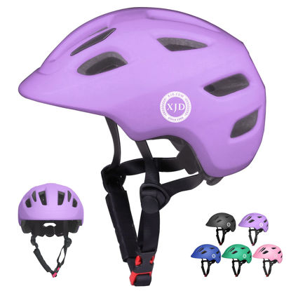 Picture of XJD Toddler Helmet Kids Bike Helmet Baby Multi-Sport Adjustable Skateboard Helmet for Kids Boys Girls Infant Helmet Lightweight for Age 1 and Older (Light Purple, X-Small: 18.11"-20.08" / 46-51 cm)