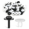 Picture of GOOACC 20 Sets License Plate Screw Kit Engine Splash Shield Screws with Nylon Nuts for Undertray Engine Fender Liner Deflector Grille for Ford Escape F-150 Edge Focus Fusion C-Max S-Max Lincoln