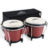 Picture of EASTROCK Bongo Drum 6” and 7” Bongos Set for Adults Kids Beginners Professionals Tunable Wood and Metal Drum Percussion Instruments with Bag and Tuning Wrench（Red）