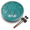 Picture of REGIS Steel Tongue Drum 6 inch 8 Notes Musical Percussion Instrument, Rain Drum for Outside - Musician Gift for Family and Friends(malachite)