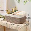 Picture of MiniArk Shelf Storage Baskets for Organizing | Closet Organizer Bins | Small Baskets | Toy Basket | Cute Decorative Basket | Cube Storage Bin | Woven Rope Basket | 13×8.5×5.1” | 3 Packs White Brown