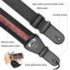 Picture of LEKATO Bass Guitar Strap for Electric Guitar & Bass 3" Wide Guitar Straps Padded Bass Guitar Strap Adjustable Length from 45" to 55" Bass Guitar Straps with Pick Holder 2 Safety Strap Locks & 6 Picks