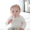 Picture of Dr. Brown's Flexees Gray Bunny, Soft 100% Silicone Baby Teether, BPA Free, 3m+