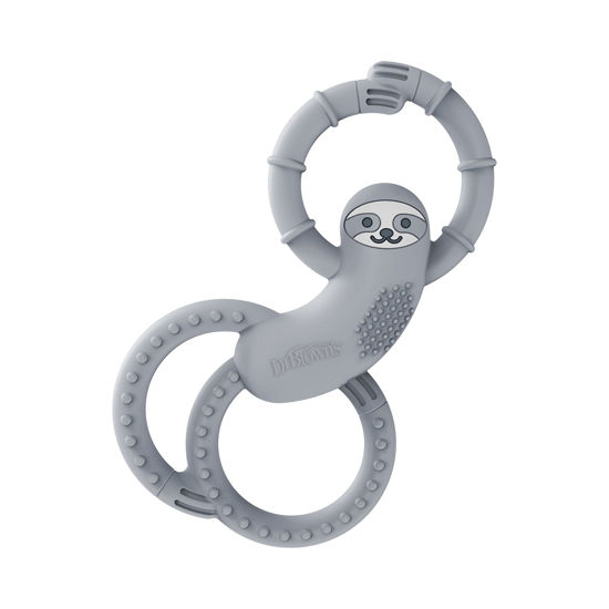 Picture of Dr. Brown's Flexees Gray Sloth, Soft 100% Silicone Baby Teether, BPA Free, 3m+