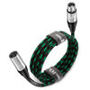 Picture of Augioth XLR to XLR Pro Mic Cable Male to Female XLR Cable 3-pin Green Balanced Shielded Microphone Cable for Amplifier Mixer,Speaker Systems,Recording Studio,10Ft