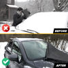 Picture of EcoNour Car Windshield Cover for Ice and Snow, Windshield Snow Cover with Side Mirrors Cover for Snow, Ice, UV Fits Most Cars, Trucks, Vans, SUVs, Black
