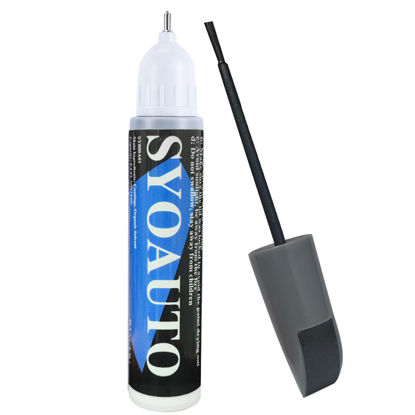 Picture of SYOAUTO Gray Touch Up Paint for Cars, Auto Touch Up Paint Gray Scratch Repair Automotive Gray Car Paint Pen 2 in 1 Car Touch Up Paint 0.4 oz