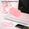 Picture of MAONO XLR/USB Dynamic Microphone Kit, RGB Gaming Mic with Software, Mute, Gain Knob, Volume Control, Boom Arm for Streaming, Podcasting, Voice-Over, Recording-PD200XS Pink