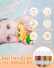 Picture of Babygoal Neutral Pacifier Clips, 6 Pack Binky Paci Holder Leashes for Baby Boys and Girls Fits for Most Pacifier, Binkie Styles & Baby Teethers & Toys and Gift